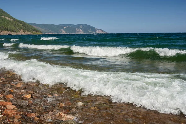 Ondas Lago Baikal — Fotografia de Stock