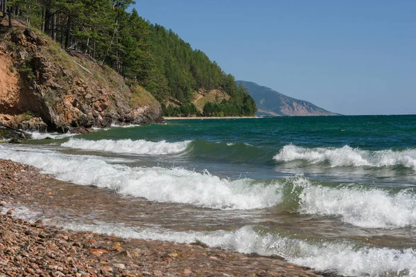 Golven Het Baikalmeer — Stockfoto