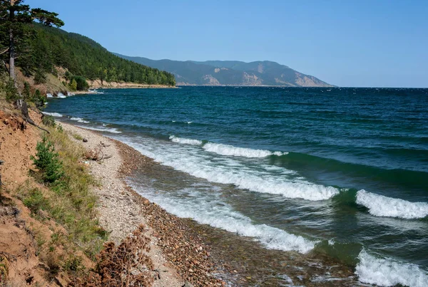 Golven Het Baikalmeer — Stockfoto