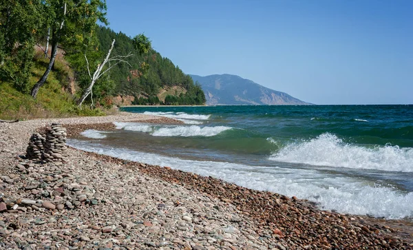 Olas Lago Baikal — Foto de Stock