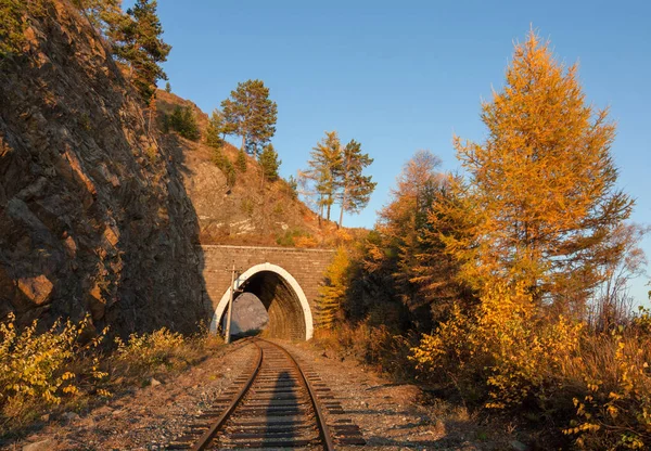 Autumn Circum Baikal Railway — Stock Photo, Image