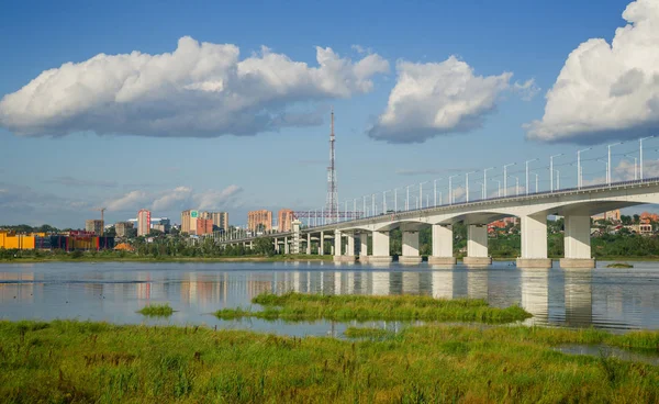 Nouveau Pont Dans Ville Irkoutsk — Photo