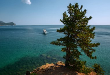 View of Baikal from the cliff  clipart