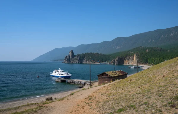 Camping Sandy Bay Lago Baikal Siberia Oriental — Foto de Stock