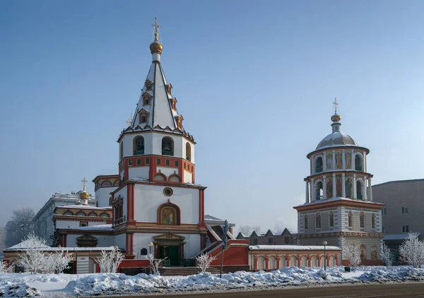 Богоявленский Собор Городе Иркутске — стоковое фото