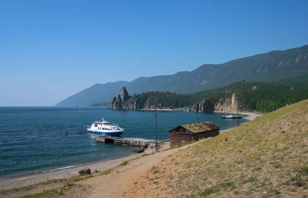 Camping Sandy Bay Lago Baikal Siberia Oriental —  Fotos de Stock