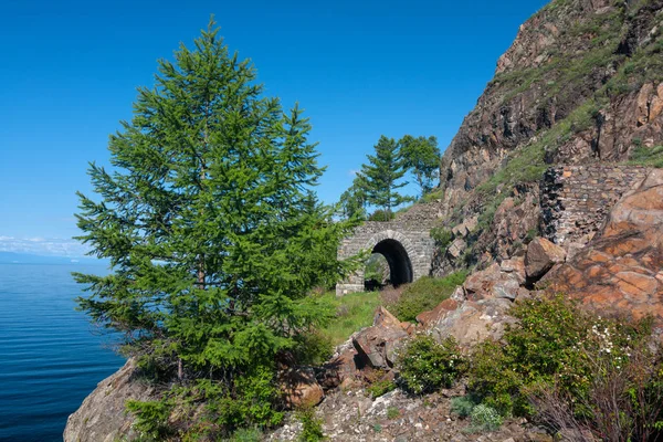 Een Verlaten Tunnel Spoorlijn Circum Baikal — Stockfoto