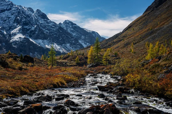 Autunno Montagna Sayan Orientale — Foto Stock