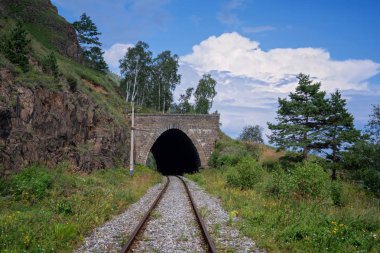 Baykal Gölü yakınlarındaki Demiryolu yaz