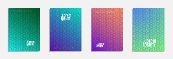 Minimal Modern Cover Design Set Geometric Pattern Background — Stock Vector