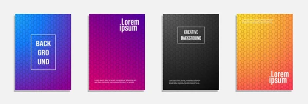 Minimale Moderne Cover Ontwerp Set Geometrische Patroon Achtergrond — Stockvector