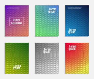 Minimal ve modern kapak tasarımı. Geometrik desen arka plan kümesi