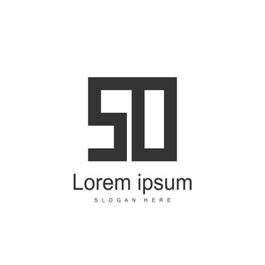 Çok mektup logo tasarımı. İlk harf logo şablonu