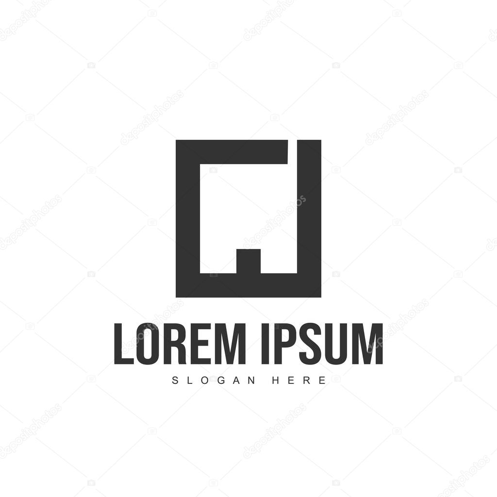 CJ Letter logo design. Initial letter logo template design
