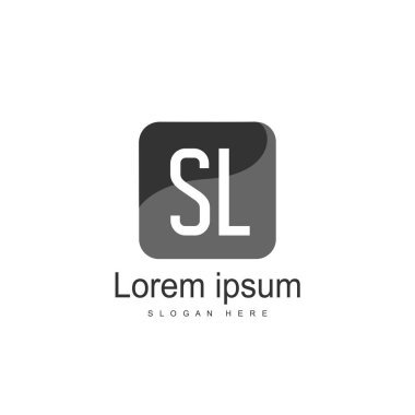 Mektup Sl logo şablonu tasarımı ilk. en az harf logo tasarımı