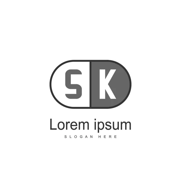 Eerste Brief Logo Sjabloonontwerp Minimale Brief Logo Ontwerp — Stockvector