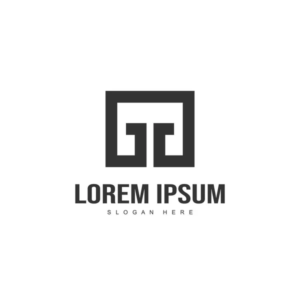 Initial Letter Logo Design Minimal Letter Logo Template Design — Stock Vector