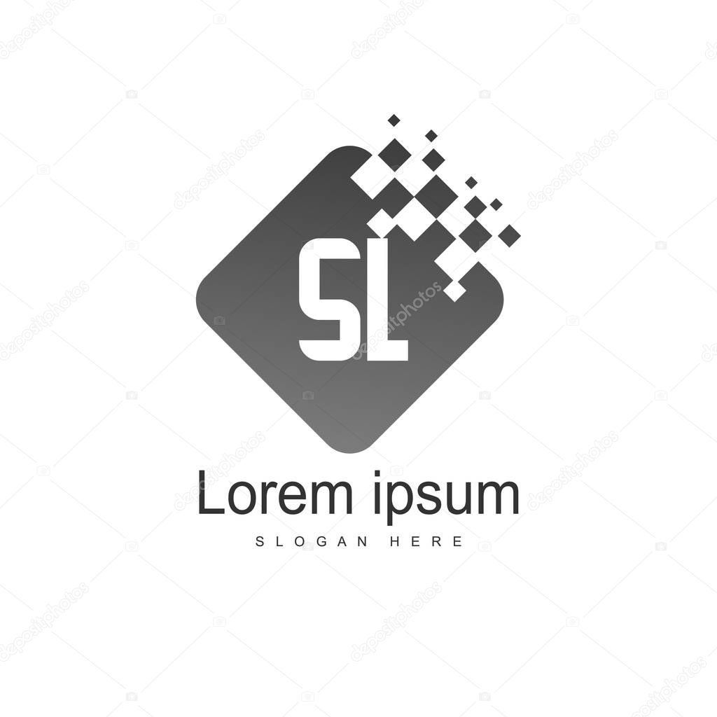 Initial letter SL logo template design. minimal letter logo design