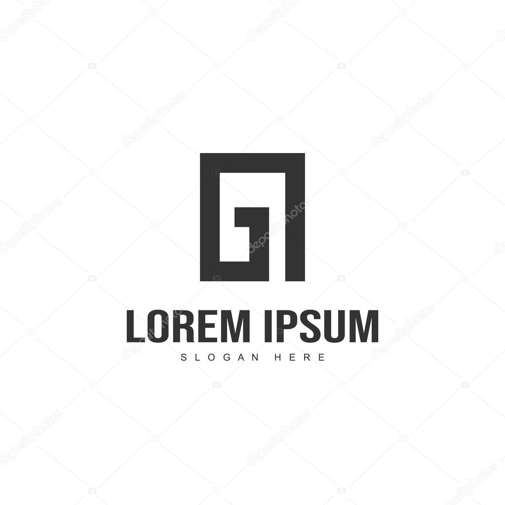 Initial letter logo design. Minimal letter logo template design