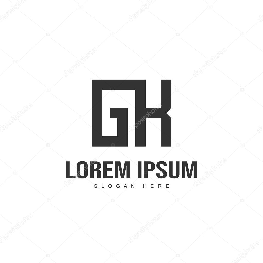 Initial letter logo design. Minimal letter logo template design