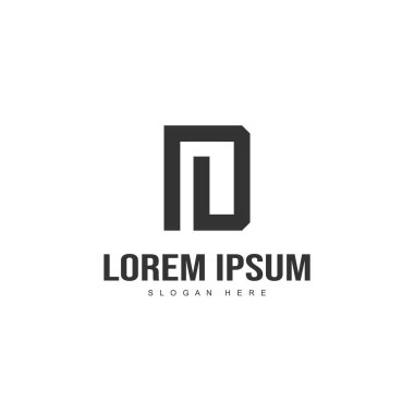 İlk harf logo tasarımı. En az harf logo tasarım şablonu