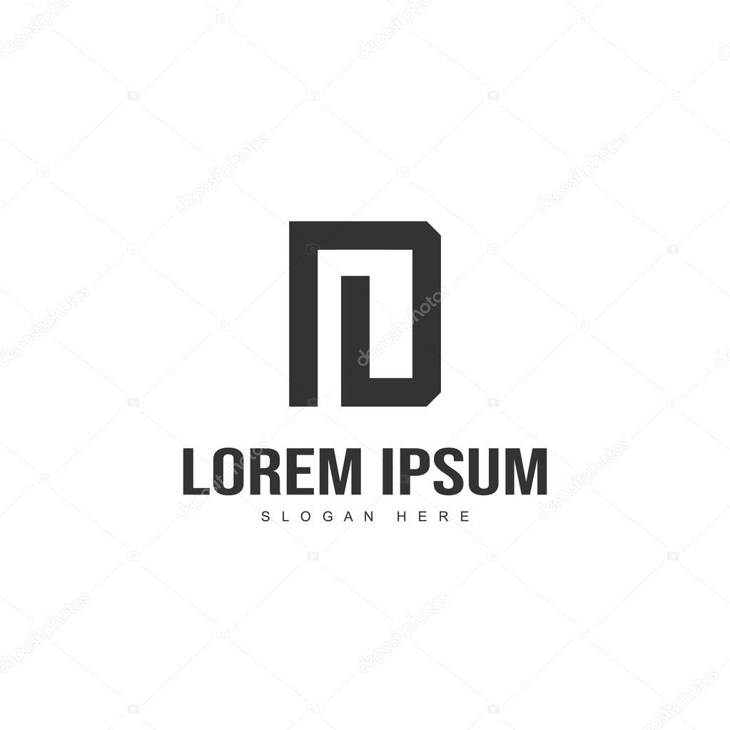 Initial letter logo design. Minimal letter logo template design