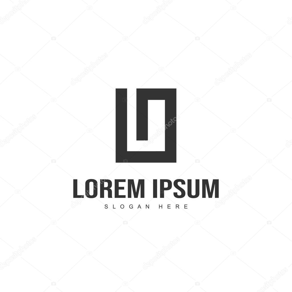 Initial letter logo design. Minimal letter logo template design