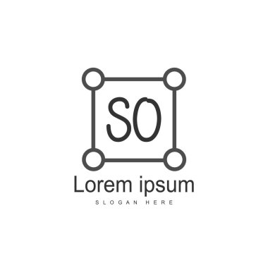 İlk harfi yani Logo şablonu. Minimalist mektup logo tasarımı
