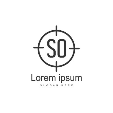 İlk harfi yani Logo şablonu. Minimalist mektup logo tasarımı