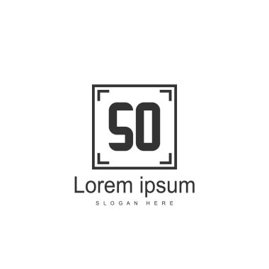 İlk harfi yani Logo şablonu. Minimalist mektup logo tasarımı