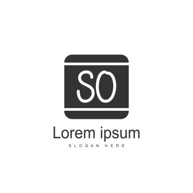 İlk harfi yani Logo şablonu. Minimalist mektup logo tasarımı