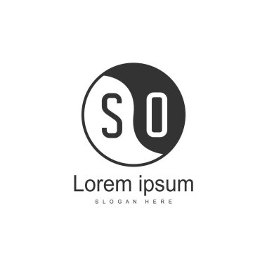 İlk harfi yani Logo şablonu. Minimalist mektup logo tasarımı
