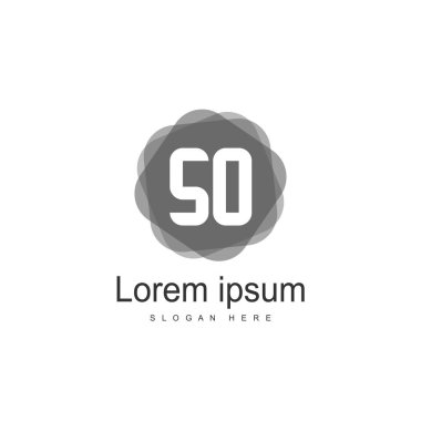 İlk harfi yani Logo şablonu. Minimalist mektup logo tasarımı