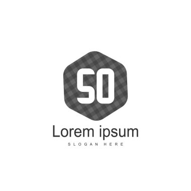 İlk harfi yani Logo şablonu. Minimalist mektup logo tasarımı