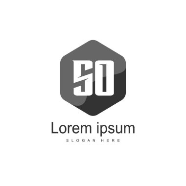İlk harfi yani Logo şablonu. Minimalist mektup logo tasarımı