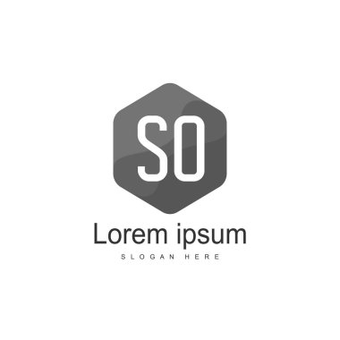 İlk harfi yani Logo şablonu. Minimalist mektup logo tasarımı