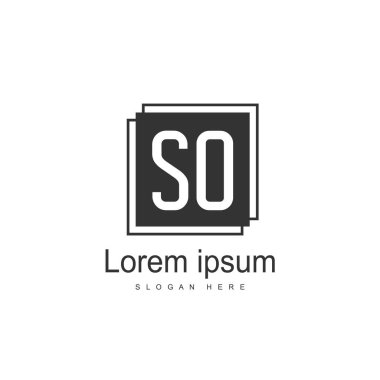 İlk harfi yani Logo şablonu. Minimalist mektup logo tasarımı