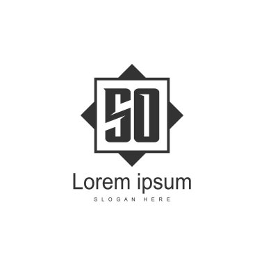 İlk harfi yani Logo şablonu. Minimalist mektup logo tasarımı