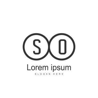İlk harfi yani Logo şablonu. Minimalist mektup logo tasarımı