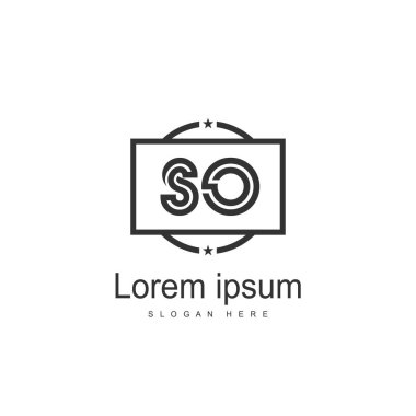 İlk harfi yani Logo şablonu. Minimalist mektup logo tasarımı