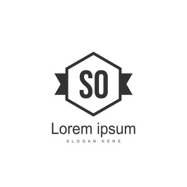 İlk harfi yani Logo şablonu. Minimalist mektup logo tasarımı