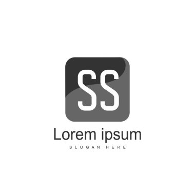 İlk harf Ss Logo şablonu. Minimalist mektup logo tasarımı