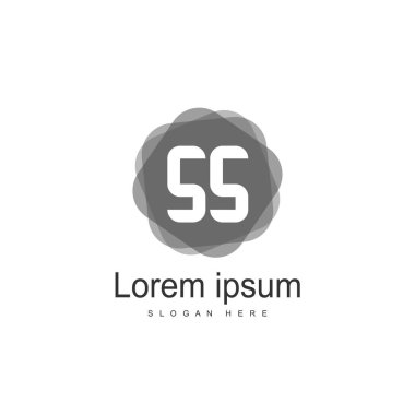 İlk harf Ss Logo şablonu. Minimalist mektup logo tasarımı