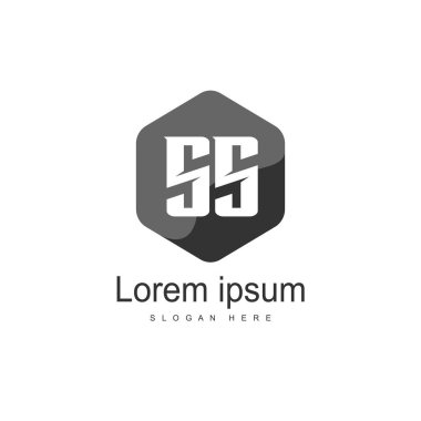İlk harf Ss Logo şablonu. Minimalist mektup logo tasarımı