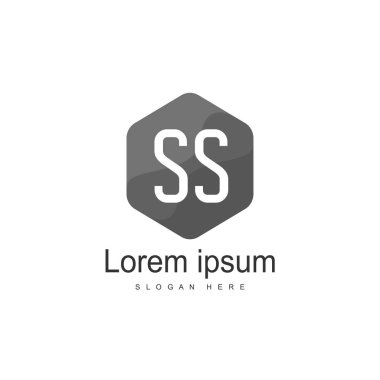 İlk harf Ss Logo şablonu. Minimalist mektup logo tasarımı