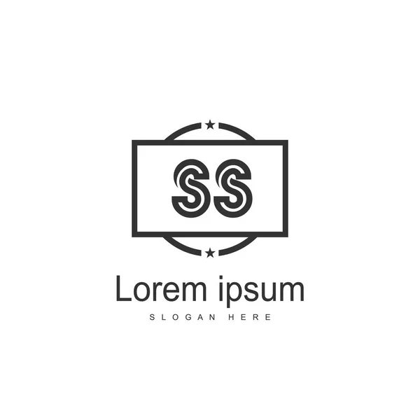 Carta Inicial Logo Template Design Minimalista Logotipo Carta — Vetor de Stock
