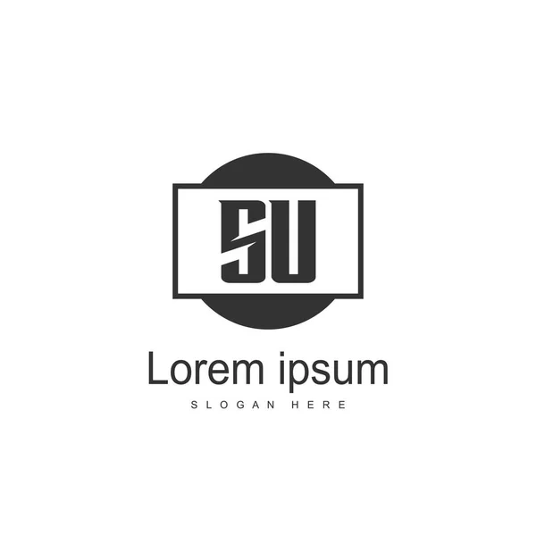 Harf Logo Şablonu Minimalist Mektup Logo Tasarımı — Stok Vektör