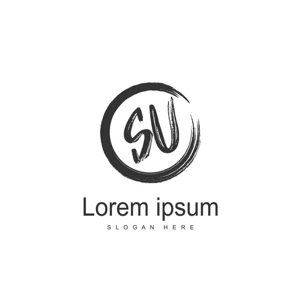 Modelo Inicial Logotipo Letra Design Minimalista Logotipo Carta —  Vetores de Stock