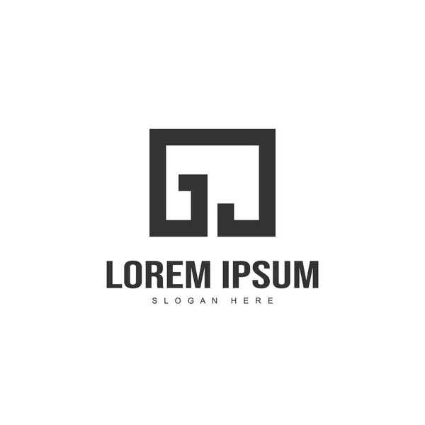 Diseño Inicial Del Logotipo Letra Diseño Plantilla Logotipo Letra Mínima — Vector de stock