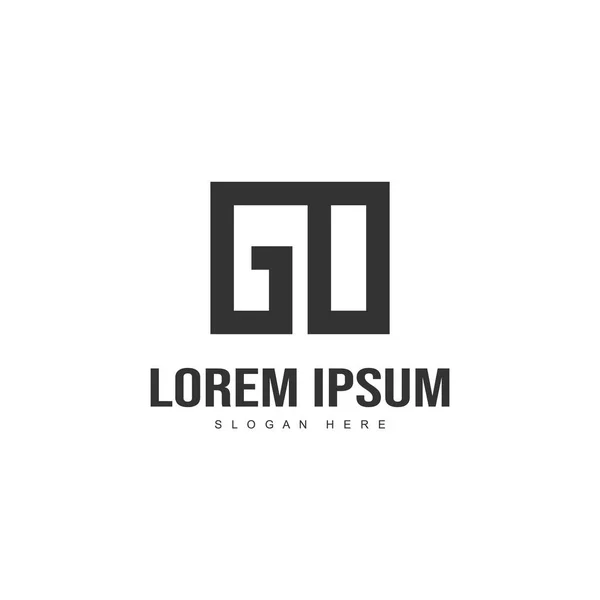 Diseño Inicial Del Logotipo Letra Diseño Plantilla Logotipo Letra Mínima — Vector de stock